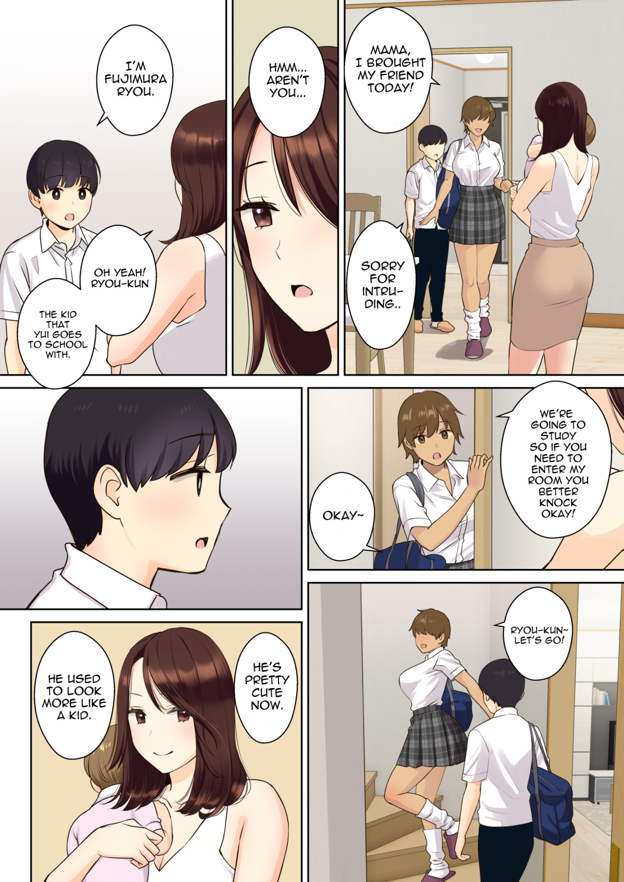 Hentai Manga Comic-A Story About a Boy Getting His Virginity Stolen by His (Girl) Friend's Mom 1-Read-6